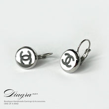 Load image into Gallery viewer, cc earrings silver tone handmade 0303234
