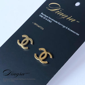 Chanel earrings goldtone Handmade Diagra Art 2907224 2