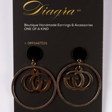 Load image into Gallery viewer, Handmade earrings GG one of a kind 61928