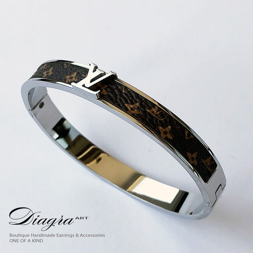 lv bracelet silvertone handmade 2807222