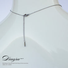 Load image into Gallery viewer, Chanel Handmade swarovsci necklace CC silver tone daigra art 130905 2
