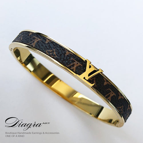 Handmade goldtone lv bracelet Diagra art 2807223