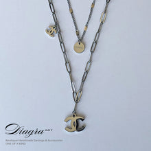 Load image into Gallery viewer, Chanel Necklace silvertone handmade daigra art 2907228 4