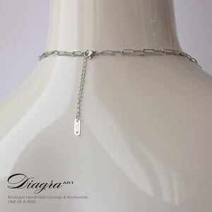 Necklace silvertone handmade daigra art 2907228