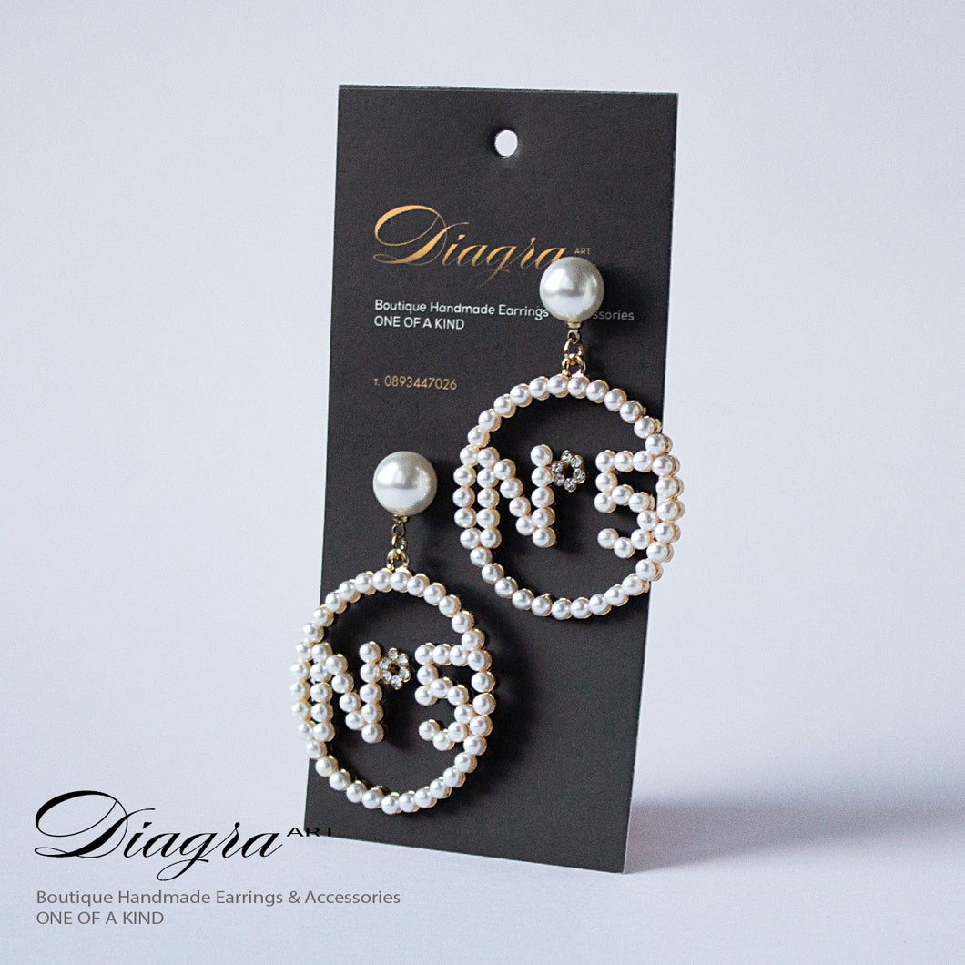 Chanel N:5 Pearl Dangle Earrings one of a kind 221221