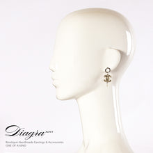 Load image into Gallery viewer, chanel-earrings-designer-inspired-bronze-handmade-one-kind-61922-2