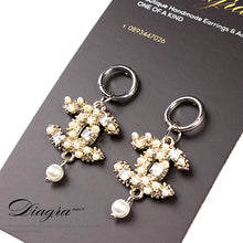 Load image into Gallery viewer, chanel-earrings-designer-inspired-bronze-handmade-one-kind-61922-3