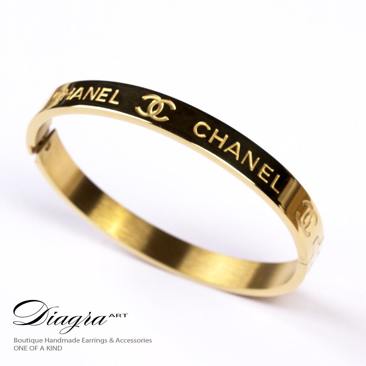 Handmade bracelet goldtone Diagra art 2807249