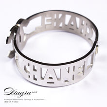 Load image into Gallery viewer, chanel-bracelet-handmade-designer-inspired-big-logo-4