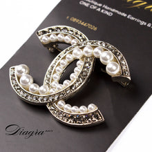 Load image into Gallery viewer, chanel-brooch-bronze-pearls-handmade-designer-inspired-62053-cover