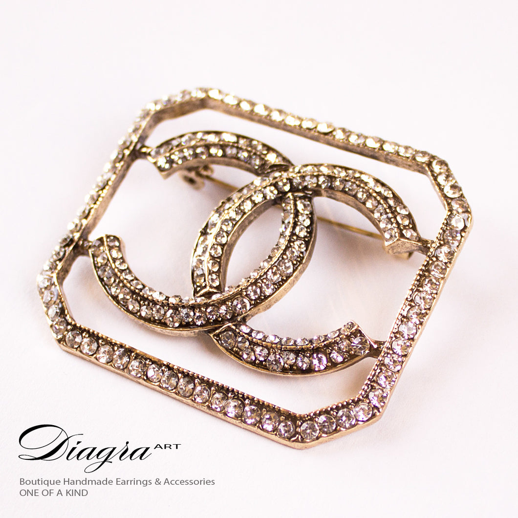 chanel-cc-brooch-bronzetone-crystal-handmade-diagra-art-200226-1