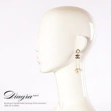 Load image into Gallery viewer, chanel-earrings-gold-handmade-designer-inspired-one-of-a-kind-61925-head
