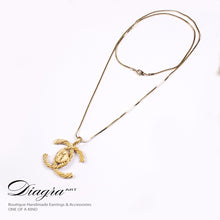 Load image into Gallery viewer, chanel-necklace-designer-inspired-gold-logo-61958-all