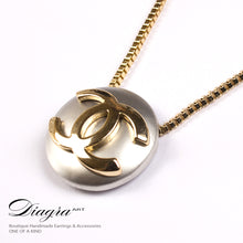 Load image into Gallery viewer, chanel-necklace-designer-inspired-small-circle-logo-61957-front