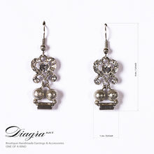 Load image into Gallery viewer, handmade-earrings-drop-crystal-silver-diagra-art-61937-1