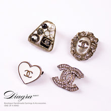 Load image into Gallery viewer, set-4-cc-chanel-brooches-vintage-crystal-diagra-art-200241-1