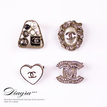 Load image into Gallery viewer, set-4-cc-chanel-brooches-vintage-crystal-diagra-art-200241-2